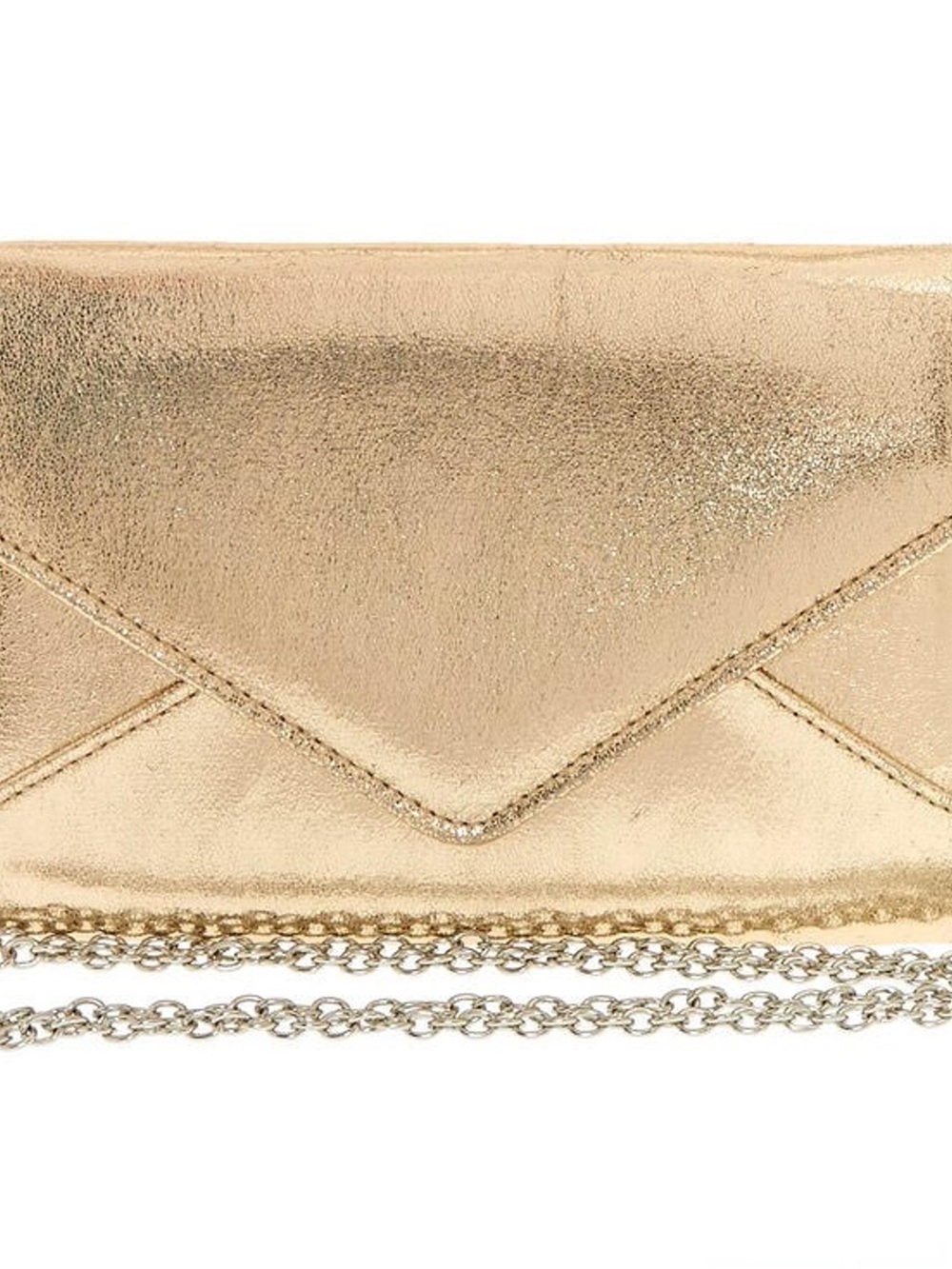 Metallic Gold Envelope Clutch Shoulder Bag
